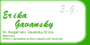 erika gavansky business card